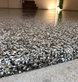 Coating shown on flooring